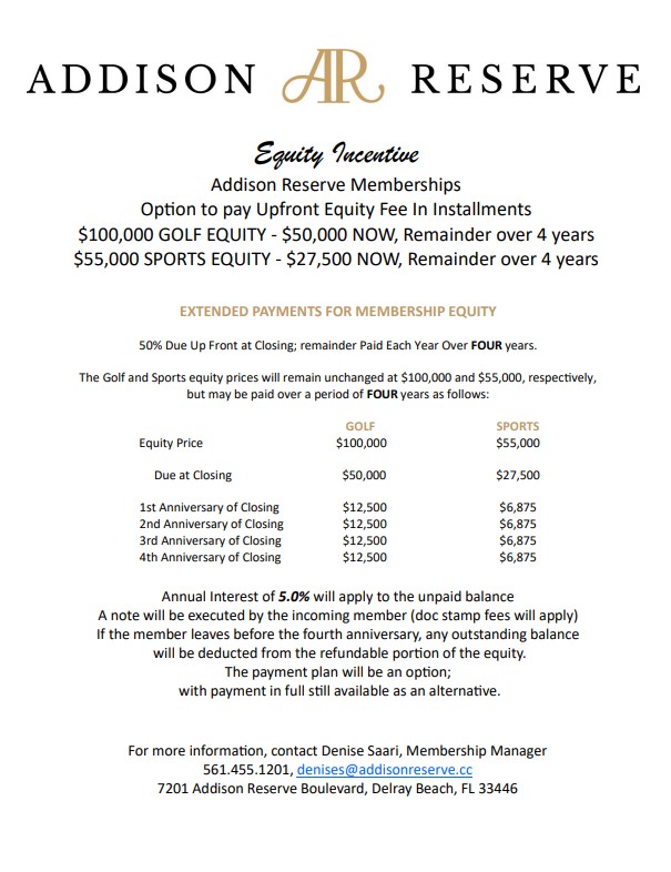Programs and Fees Addison Reserve Real Estate The Koolik Group At